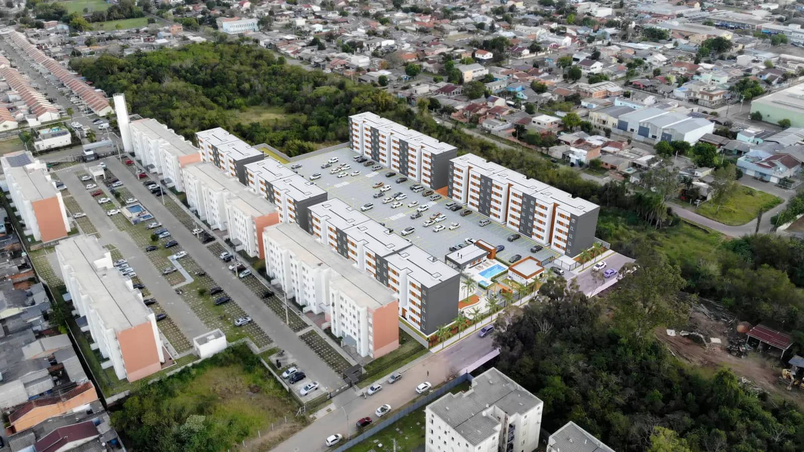 Vista aérea do Residencial Arizona na Feitoria