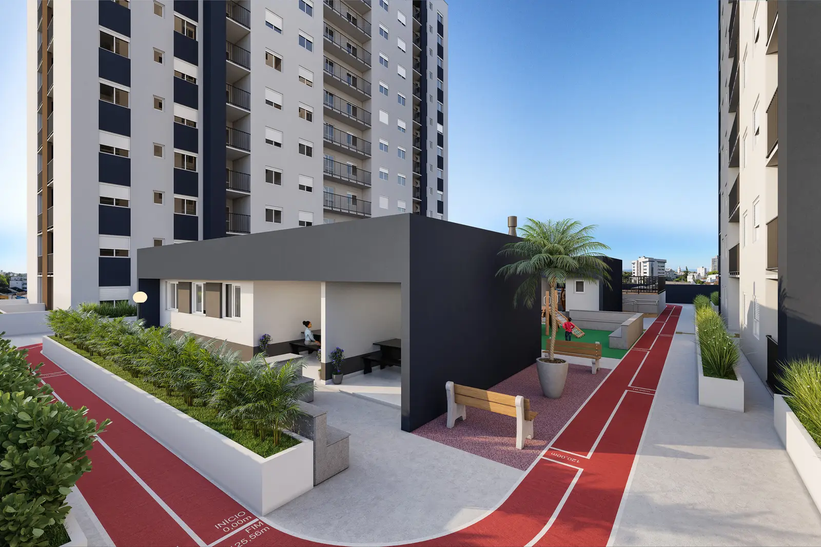 Área de lazer do Residencial Athena
