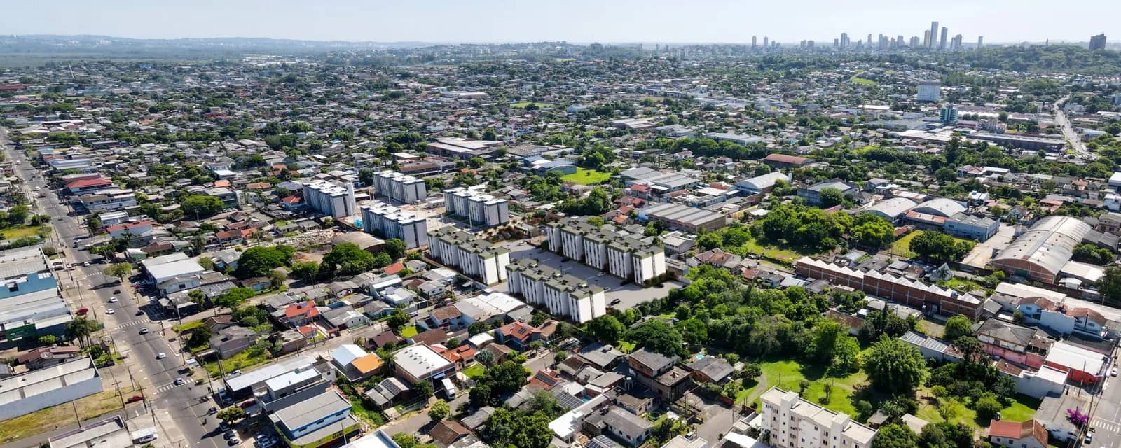 Vista aérea do Residencial Dublin no bairro Canudos
