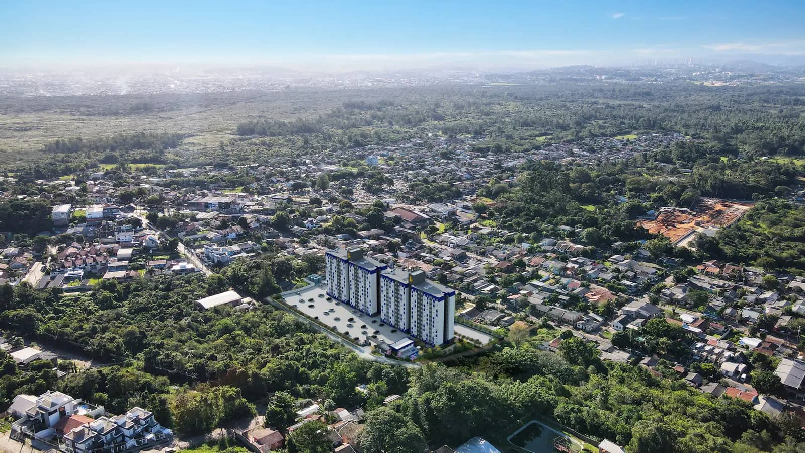 Vista aérea do Residencial Milão