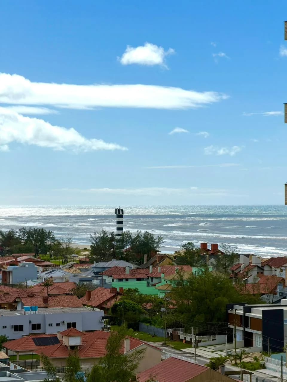 Vista mar da sacada do apartamento