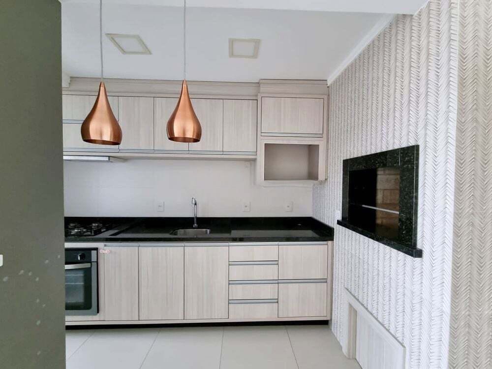 Cozinha americana com churrasqueira