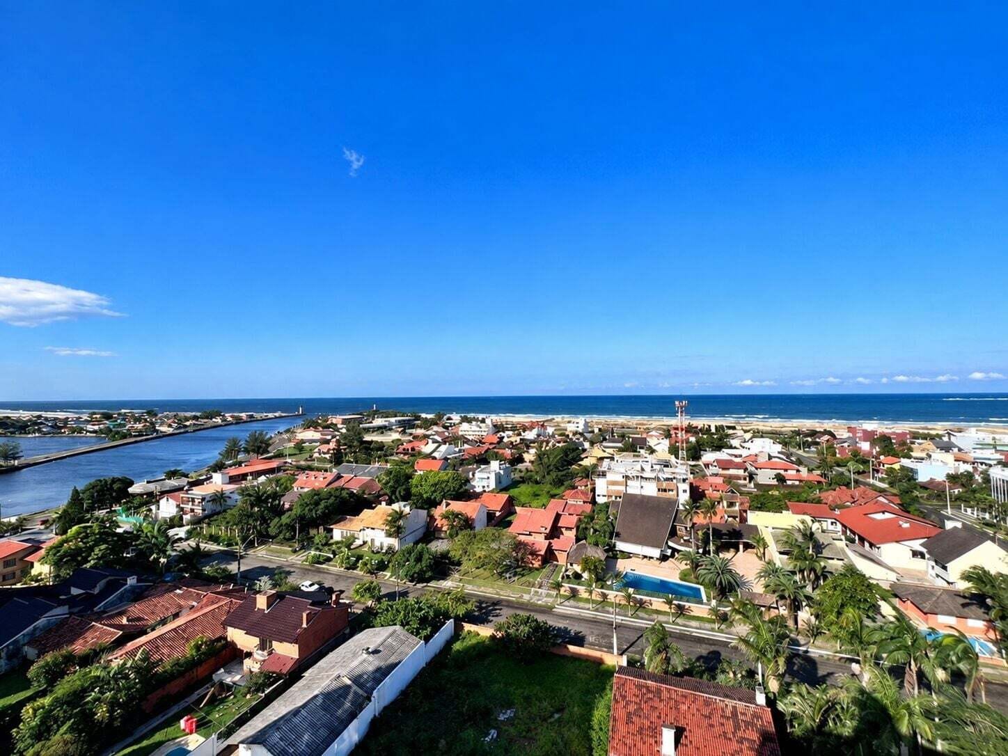 Vista para o Rio Mampituba e o mar
