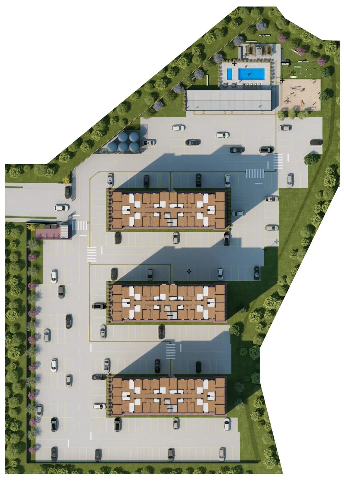 Implantação do condomínio Residencial Lisboa