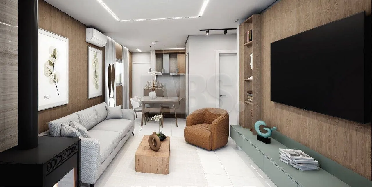 Sala com sofá e poltrona