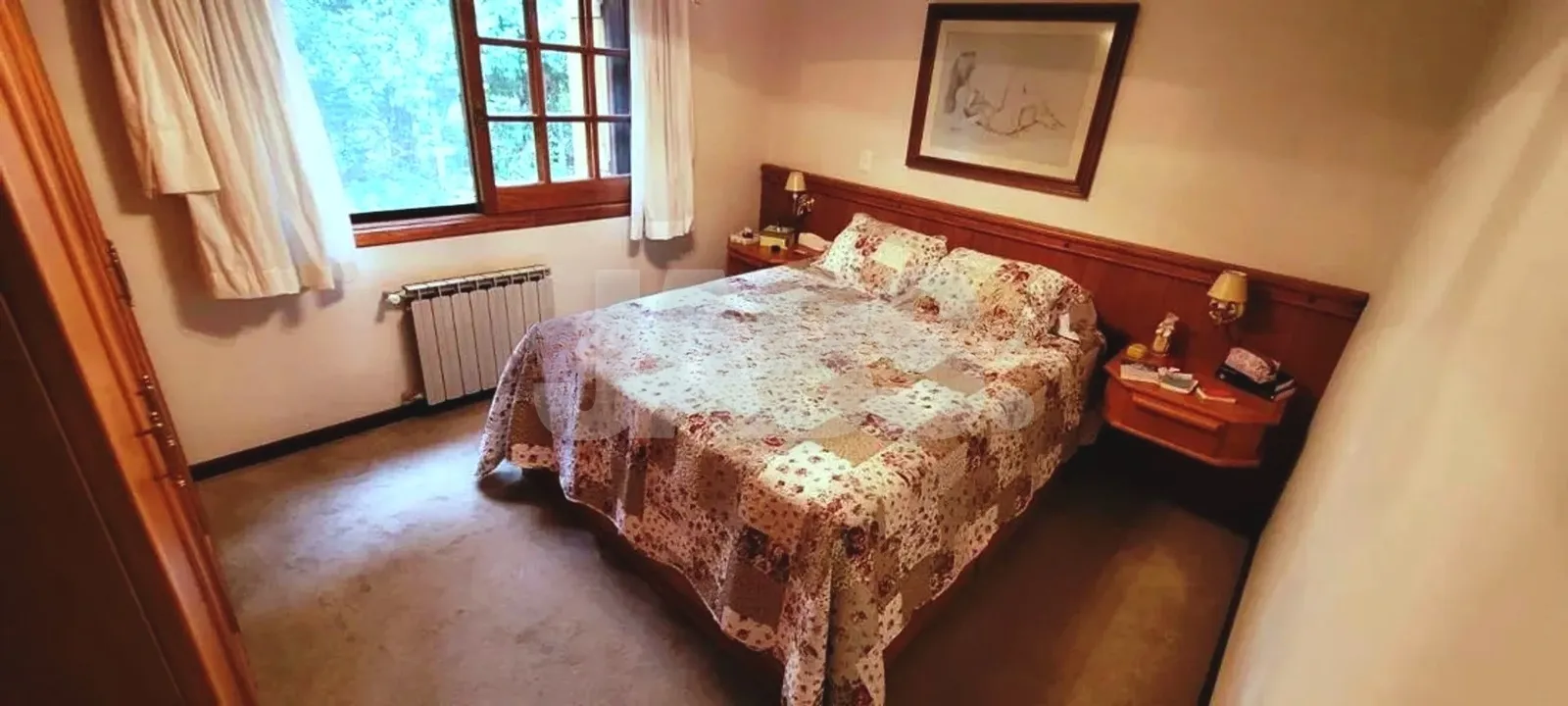 Cama de casal da suíte