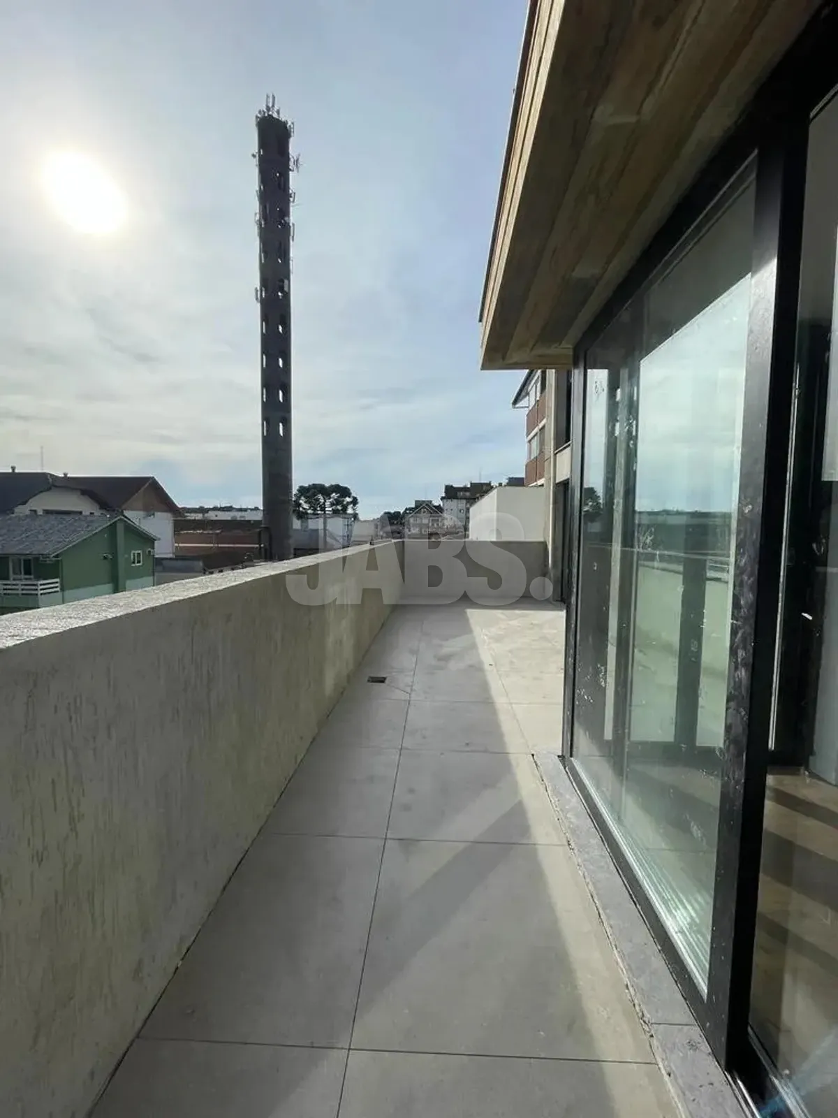 Terraço ao longo do apartamento