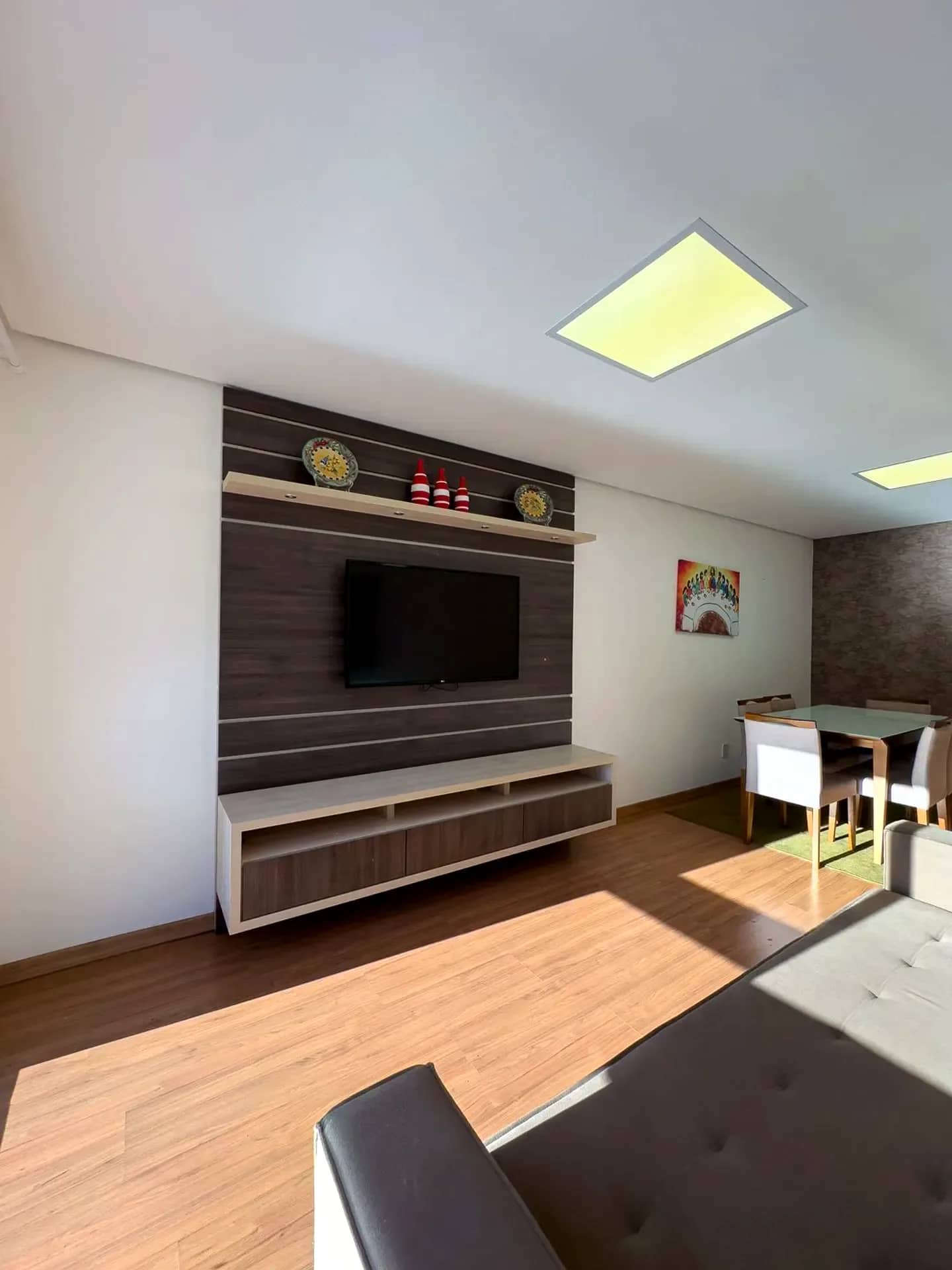 Painel de TV na sala