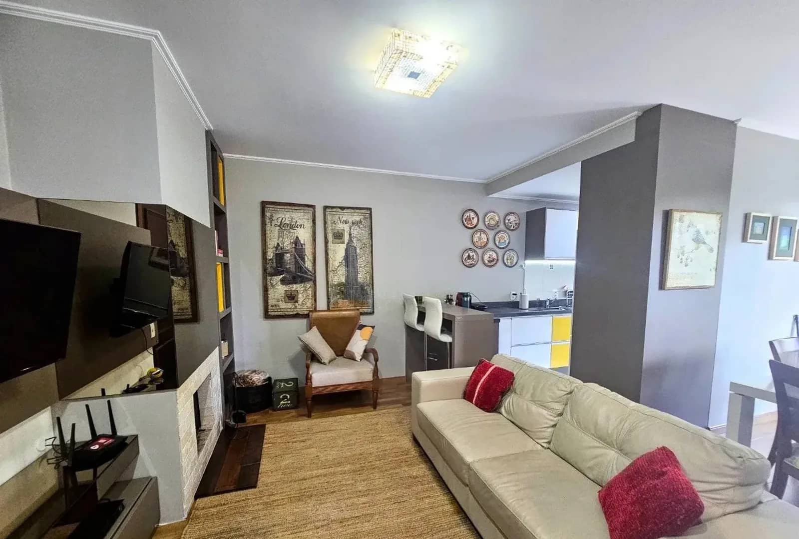 Sala de estar integrada