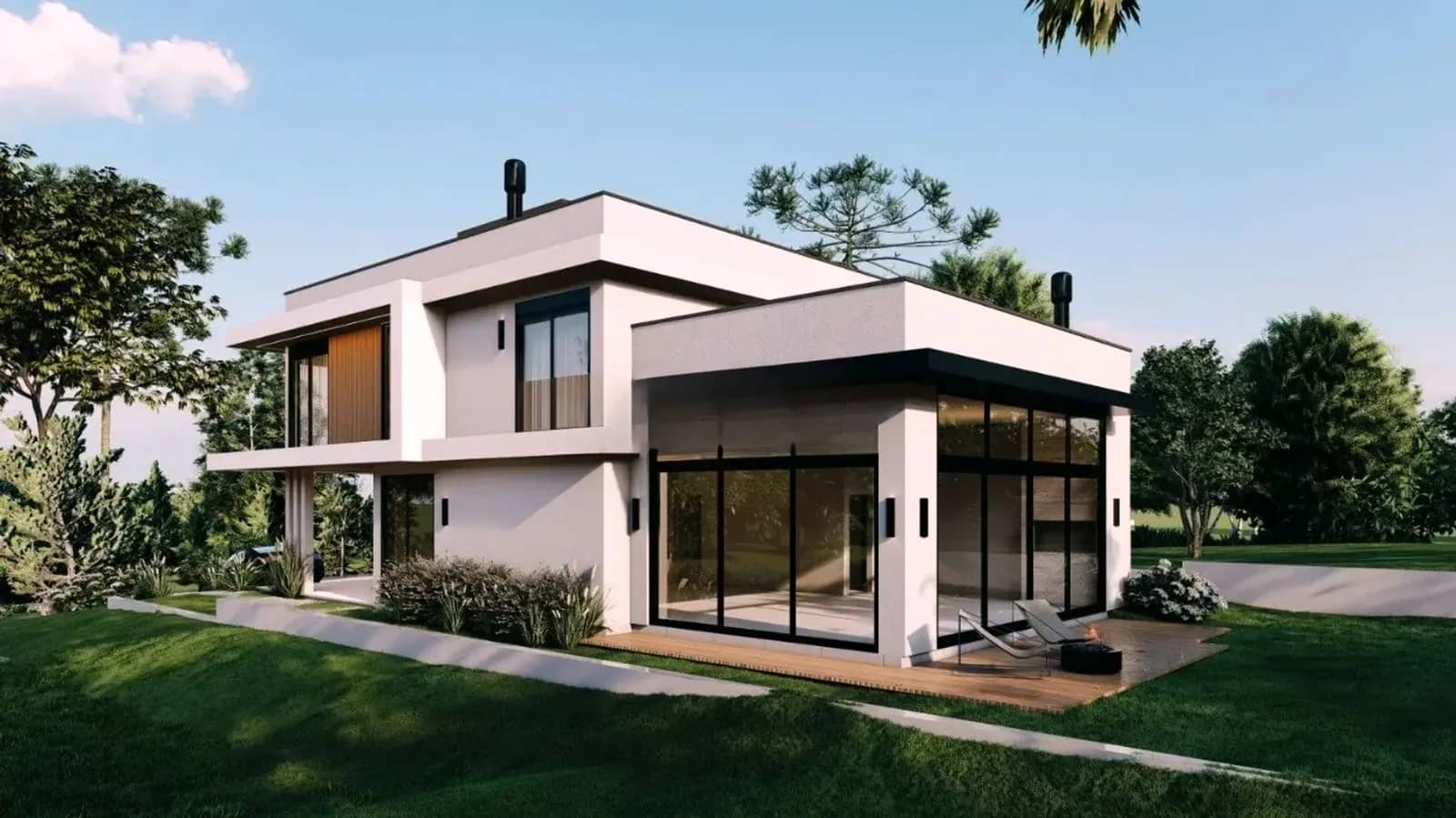 Casa em meio ao jardim (imagem ilustrativa)