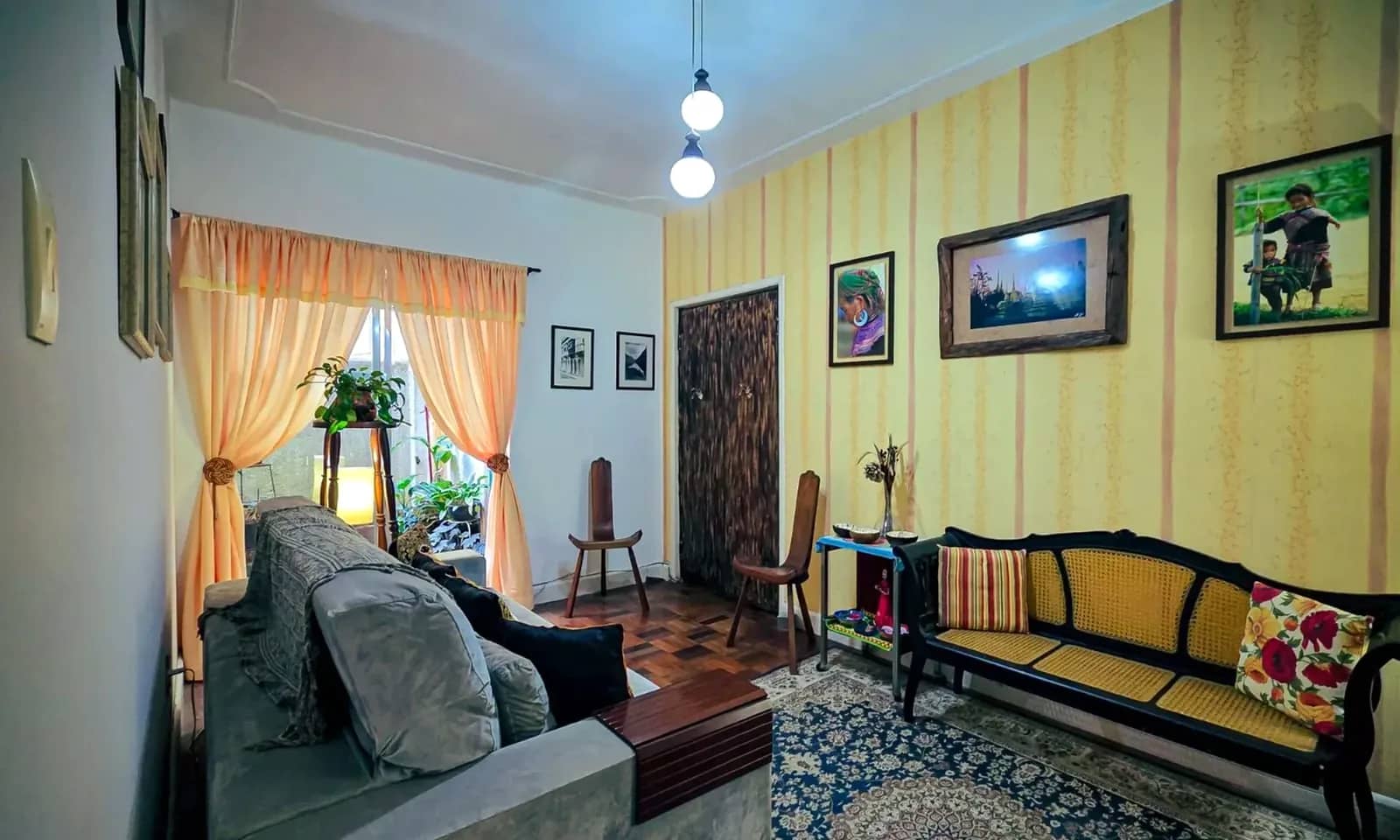 Estar social do apartamento garden na Auxiliadora, em Porto Alegre