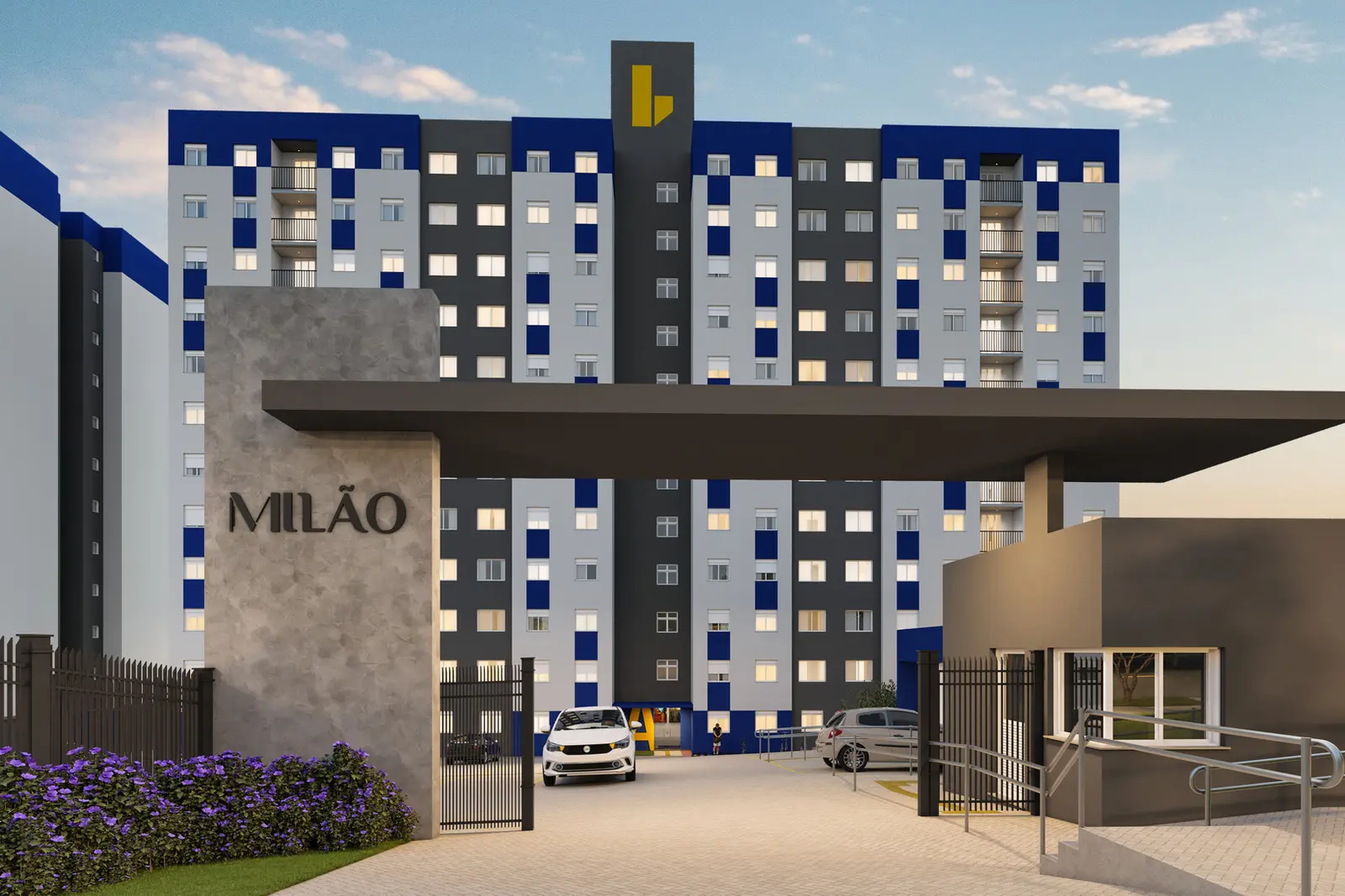 Portaria e torres do Residencial Milão