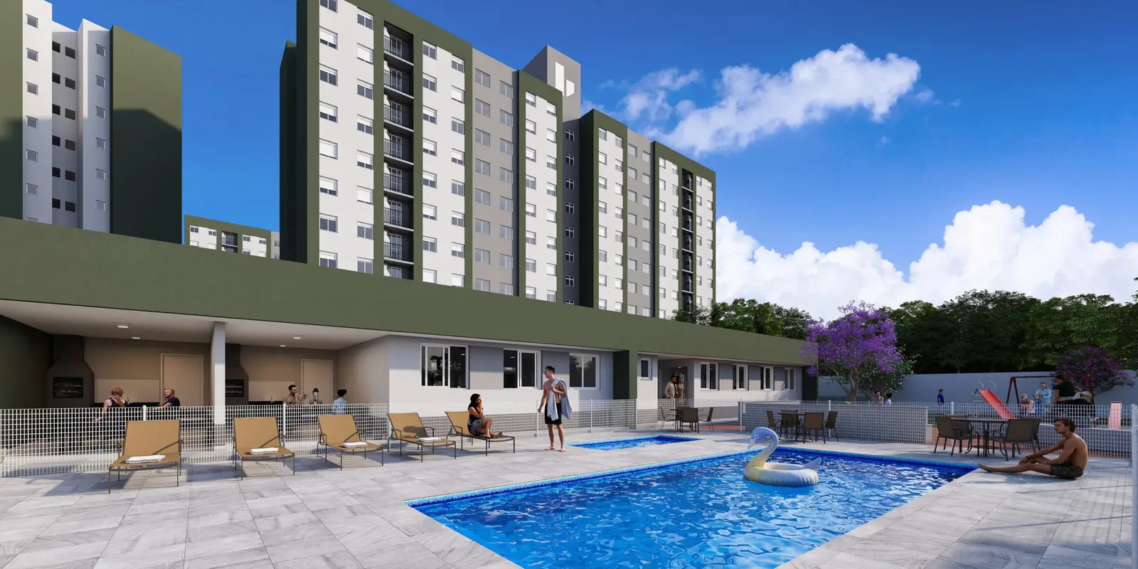 Piscina do Residencial Viena