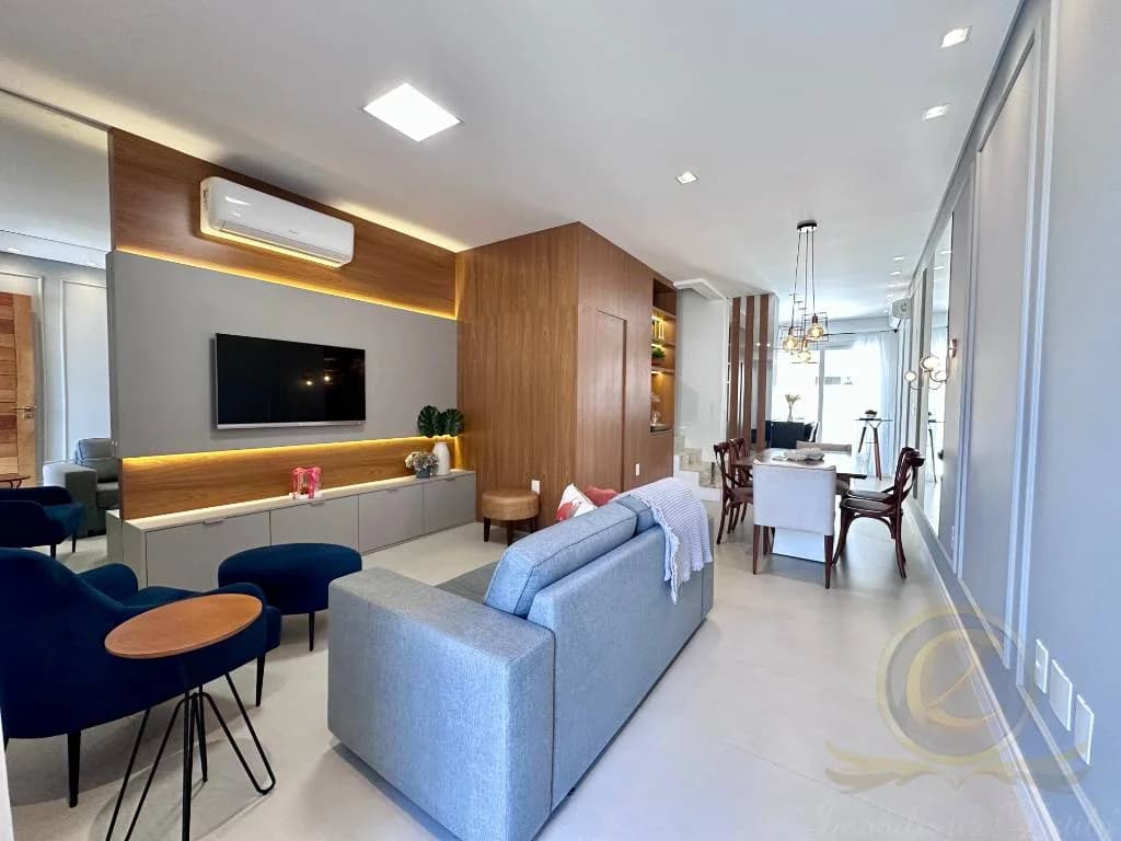 Living e jantar integrados da casa ref. 22390 no condomínio Murano, com luz natural.